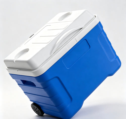 Clearance 21QT Wheeled Insulated Cooler Box, 3-Layer Thick Insulation Leakproof Ice Chest, Portable Rolling Ice Box for Camping, Road Trips, Picnic & Hiking