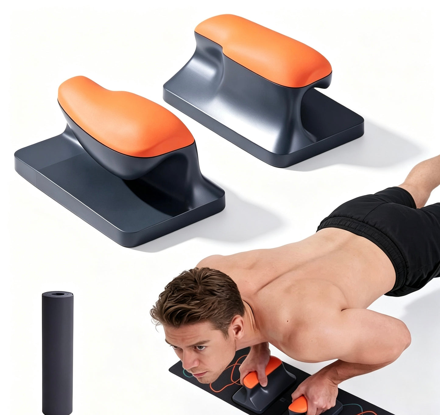 Final Stock Clearance | Ergonomic Wrist-Safe Push-Up Stands | Get Free Professional Training Mat While Stocks Last