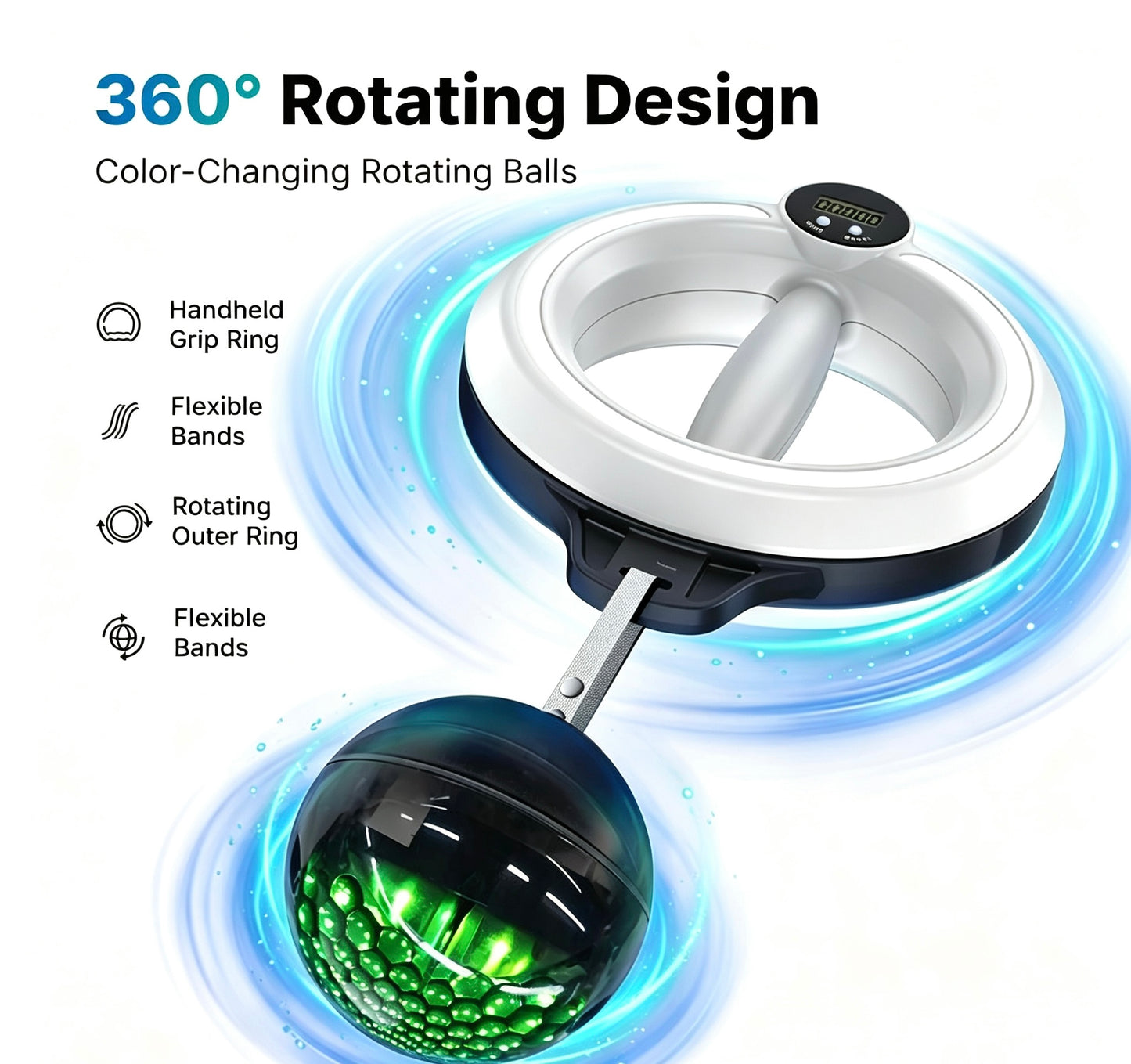 Warehouse Clearance 360° Rotating Wrist & Forearm Trainer, Full Upper Body Strength Training Tool for Arms, Shoulders & Chest, Compact Portable Home & Gym Fitness Equipment